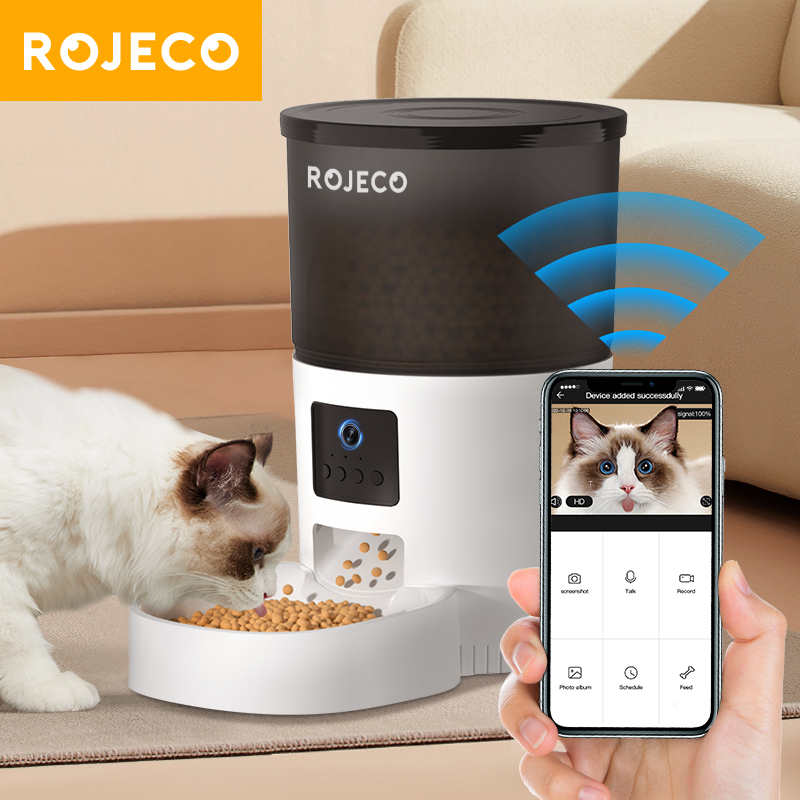 Kitchen Appliances Video - Rojoeco alimentador automático para gatos, com