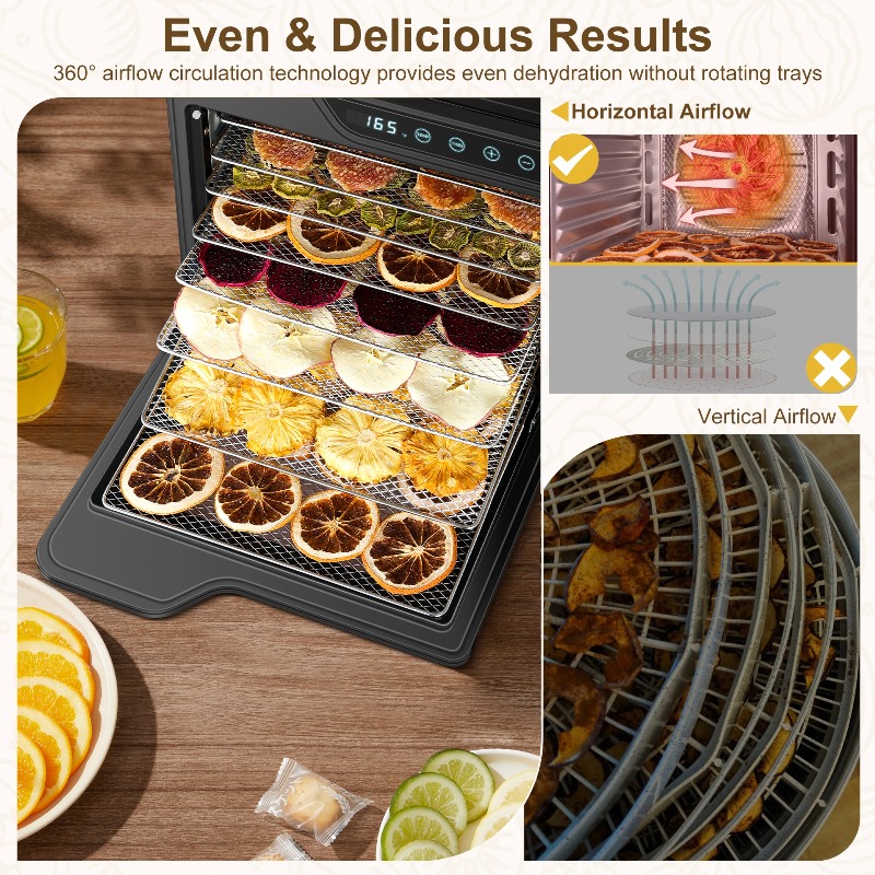 8 bandejas de aço inoxidável 6 - Dehydrator Tray Electric avaliação e preço